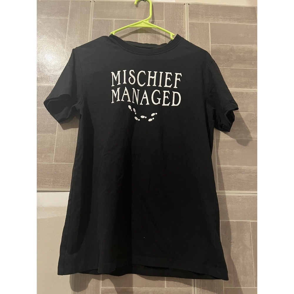 Mischief Managed Hallmark T Shirt Size Women's Medium Harry Potter Black
